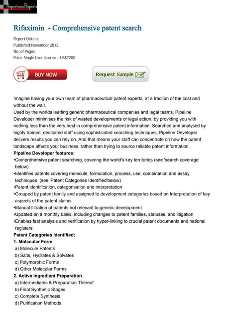 Rifaximin  - Comprehensive patent search
