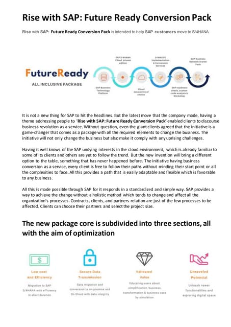 Rise with sap future ready conversion pack