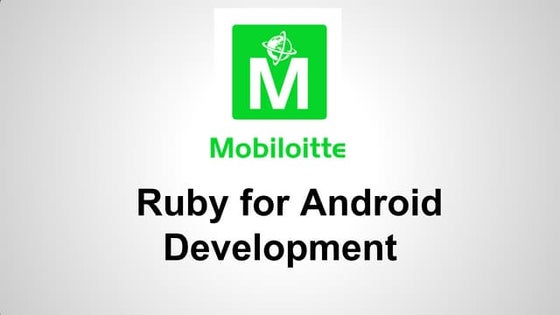 Ruby for Android Apps Development Services