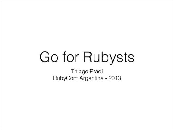 Go for Rubyists
