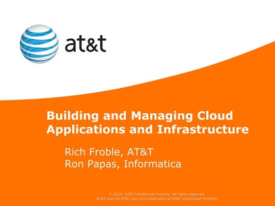 Building and Managing Cloud Applications and Infrastructure