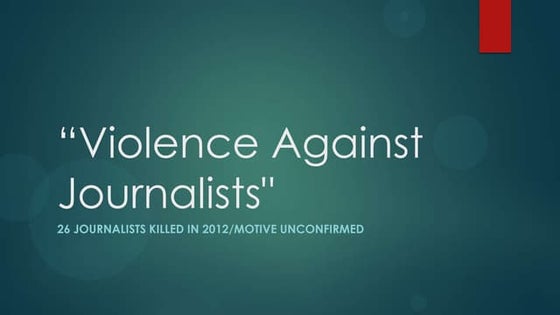Violence Against Journalists