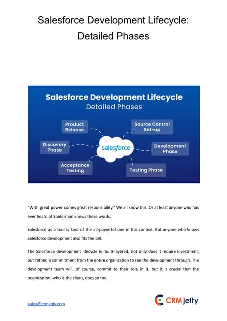 Salesforce Development Lifecycle: Detailed Phases