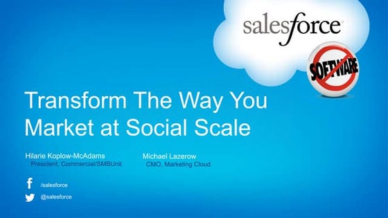 Transform the way you market at social scale