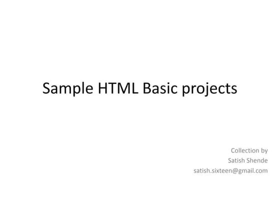 Sample html basic projects