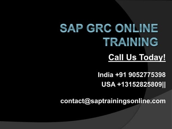 Sap grc online training