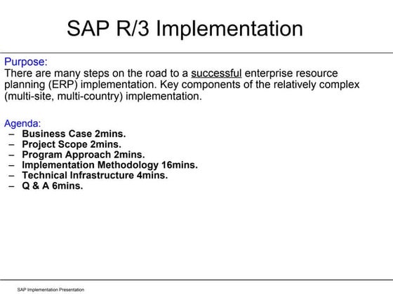 Sap Implementation Presentation