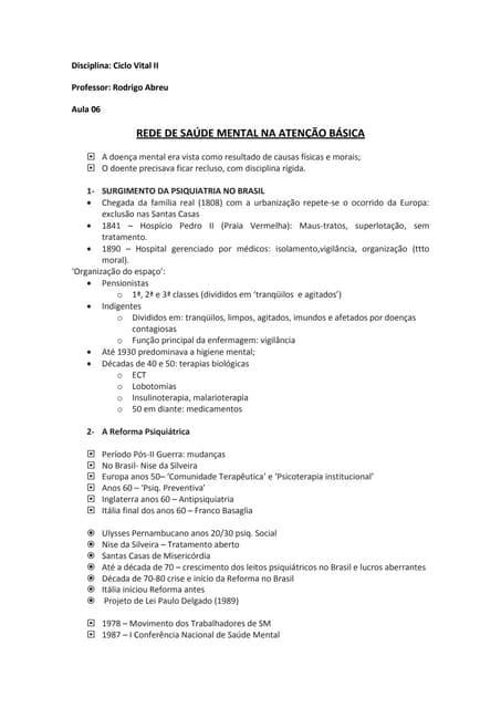 Saude mental