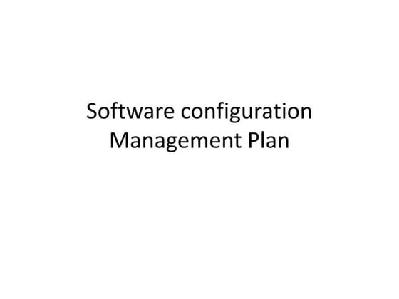 Software Configuration Management