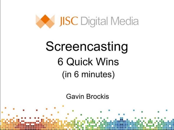 Screencasting   6 minutes, 6 quick wins - turbo tel talk