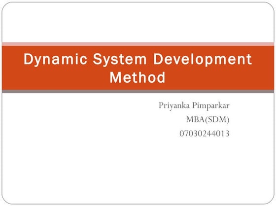 Presentation for Software Development Methologies