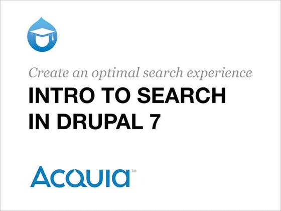 Apache Solr Search Course Drupal 7 Acquia