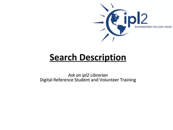Search description