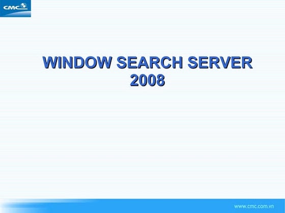 Search overview