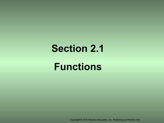Section 2.1 functions 