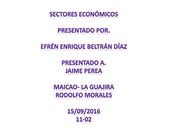 Sectores económicos
