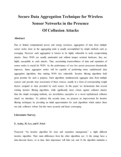 Secure data aggregation technique for wireless sensor networks in the presenc...