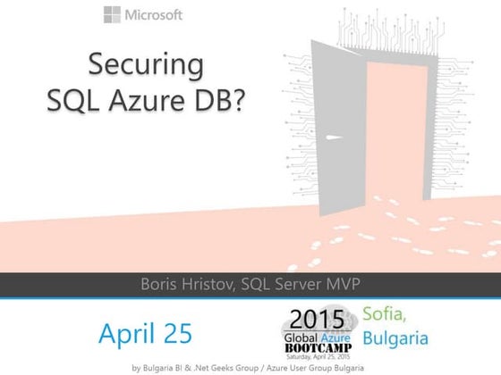 Securing SQL Azure DB? How?