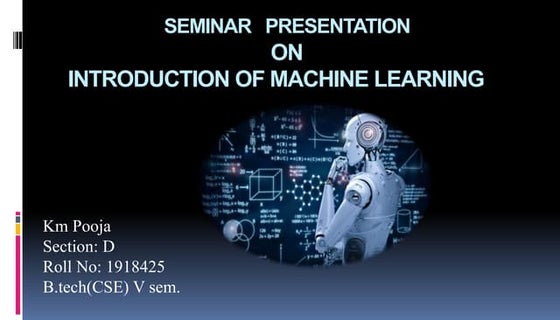 Introduction to Machine Learning
