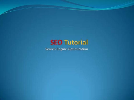 Seo tutorial