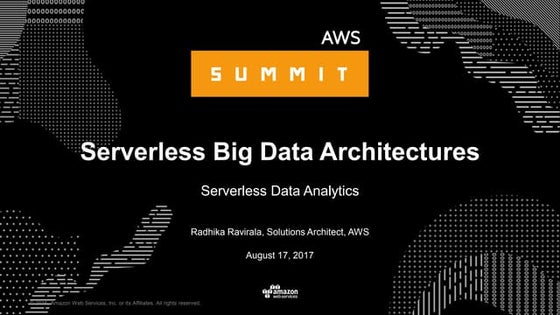 Serverless Big Data Architectures: Serverless Data Analytics