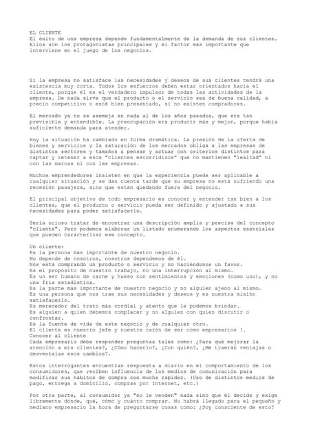 Servicio y clientes