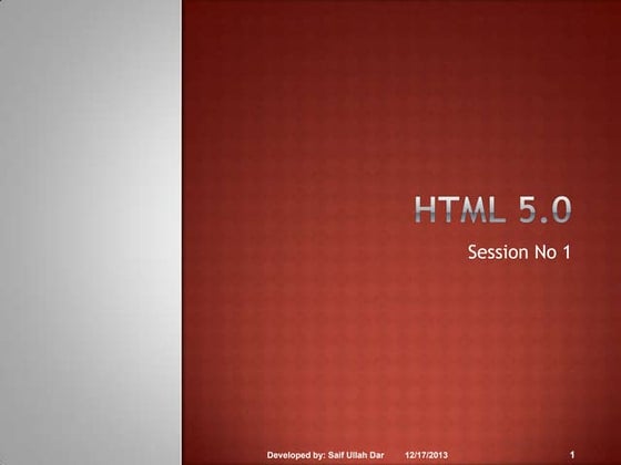 Session no 1 html