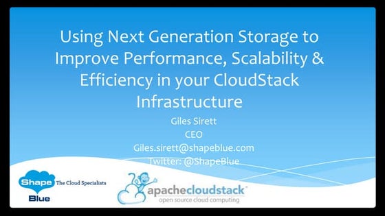 Using next gen storage in Cloudstack