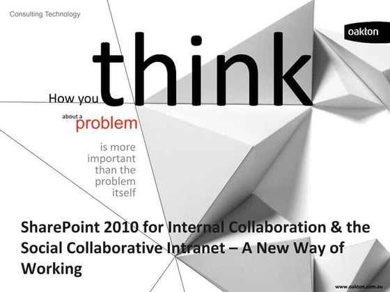 Share point and the collaborative intranet workshop a