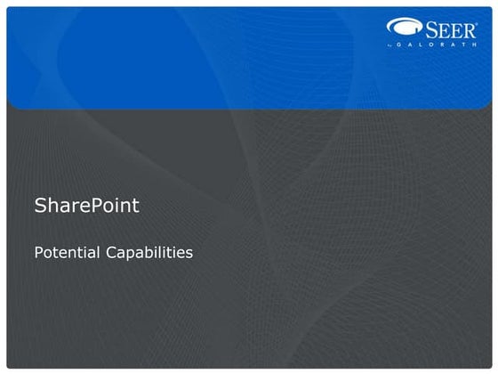 Share point site   potential capabilities