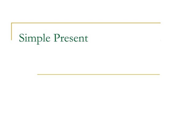 Simple present