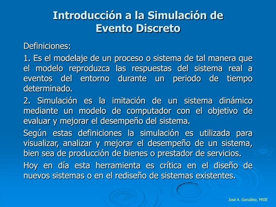 Introducción a la Simulación