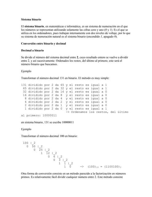 Sistema De NumeracióN Deber
