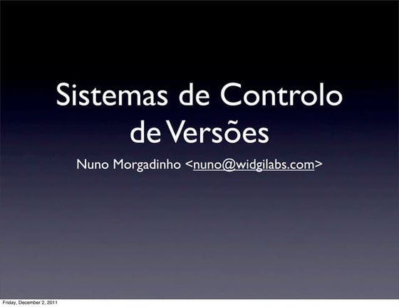 Sistemas de Controlo de Versões