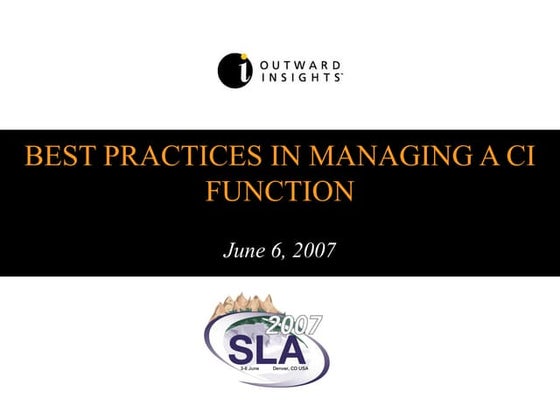 SLA Best Practices   Ci