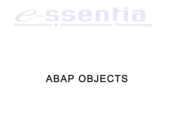 Corso ABAP OO   01