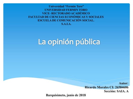 Slideshar   opinion publica