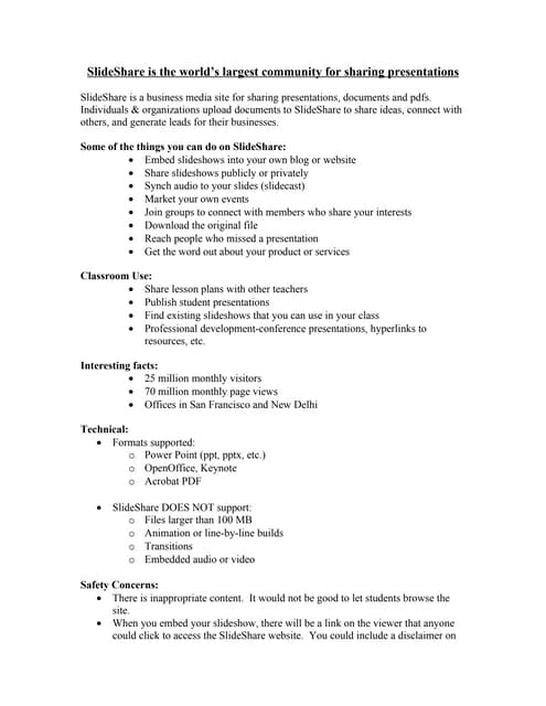 Slide Share Handout