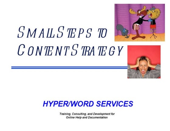 Small steps to content strategy