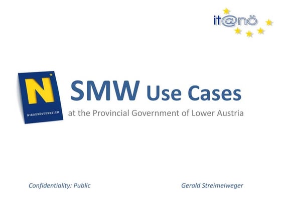 SMW Use Cases at the Provincial Government of Lower Austria, Gerald Streimelw...