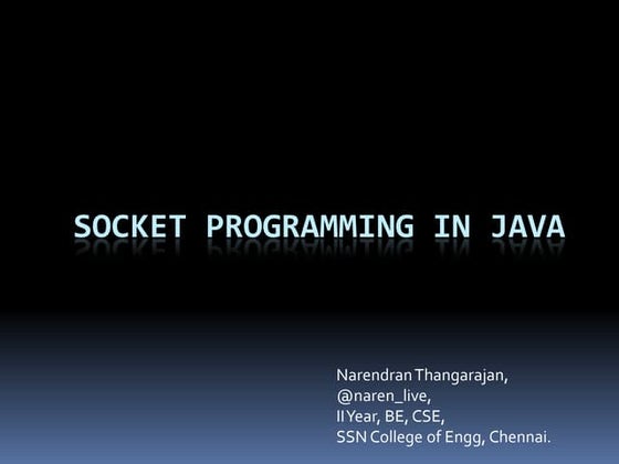 Socket programming using java