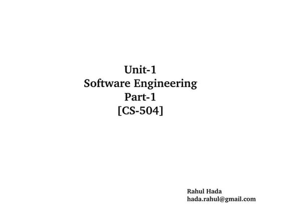 Software Engineering Introduction