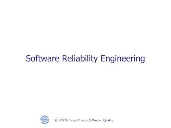 Software Reliability Engineering Learning