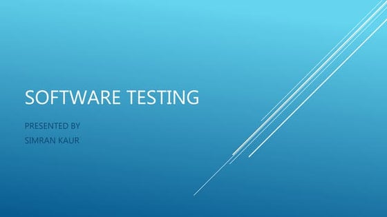 Software testing