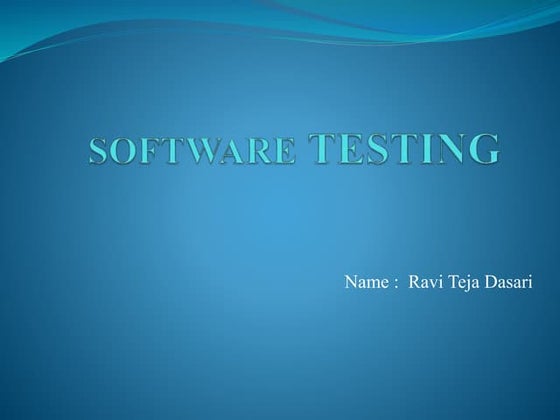 Software testing