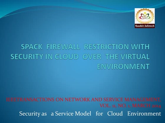 Security as   a Service Model   for   Cloud   Environment
