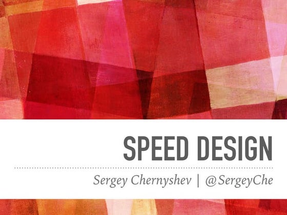 Speed Design by Sergey Chernyshev at NY Web Performance Meetup, June 5, 2024