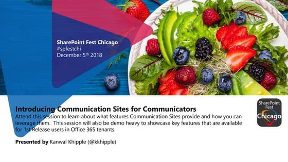 Introducing Communication Sites for Communicators #spfestchi #CM101