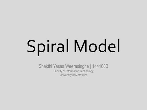Spiral model ppt