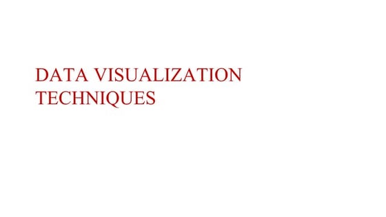 Data vizualization Techniques in Data Analytics and visualization